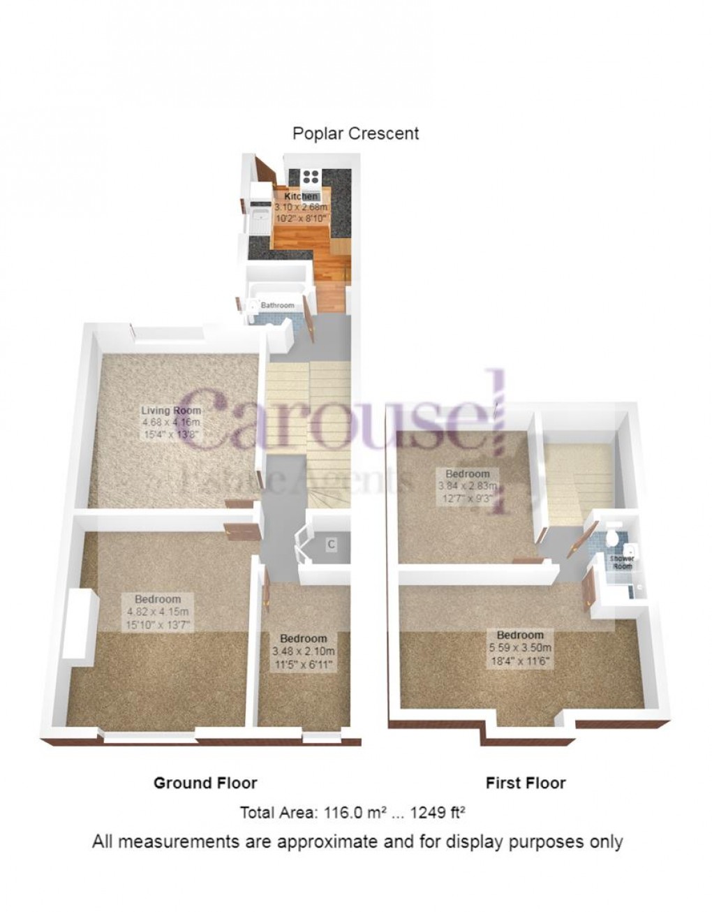 Floorplan for Poplar Crescent, Bensham, Gateshead