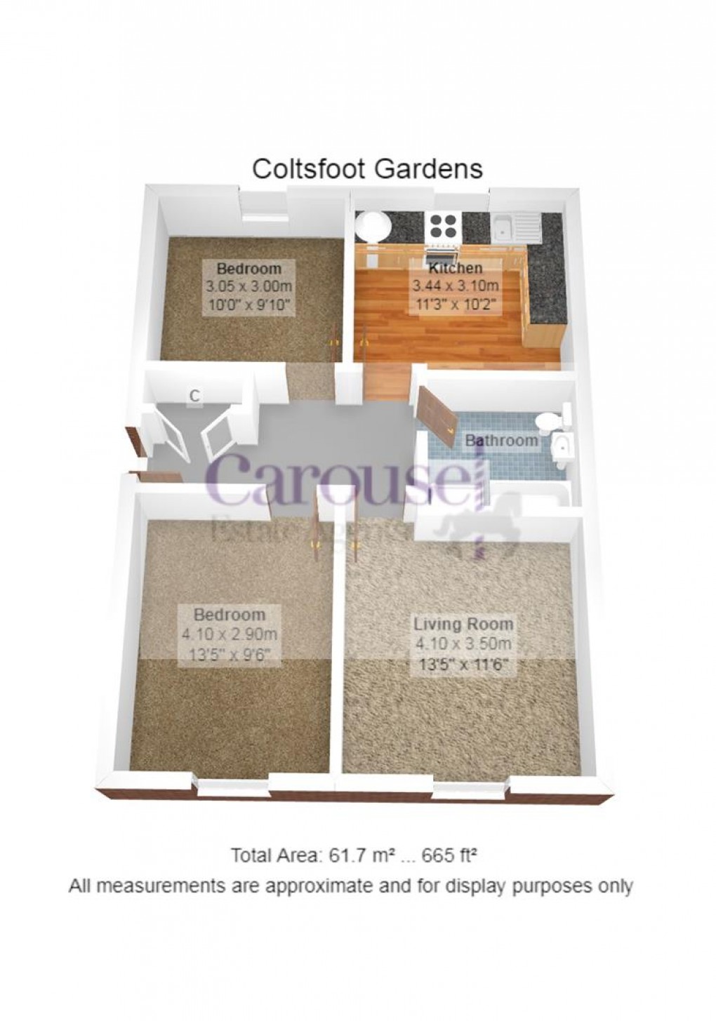 Floorplan for Coltsfoot Gardens, Windy Nook, Gateshead