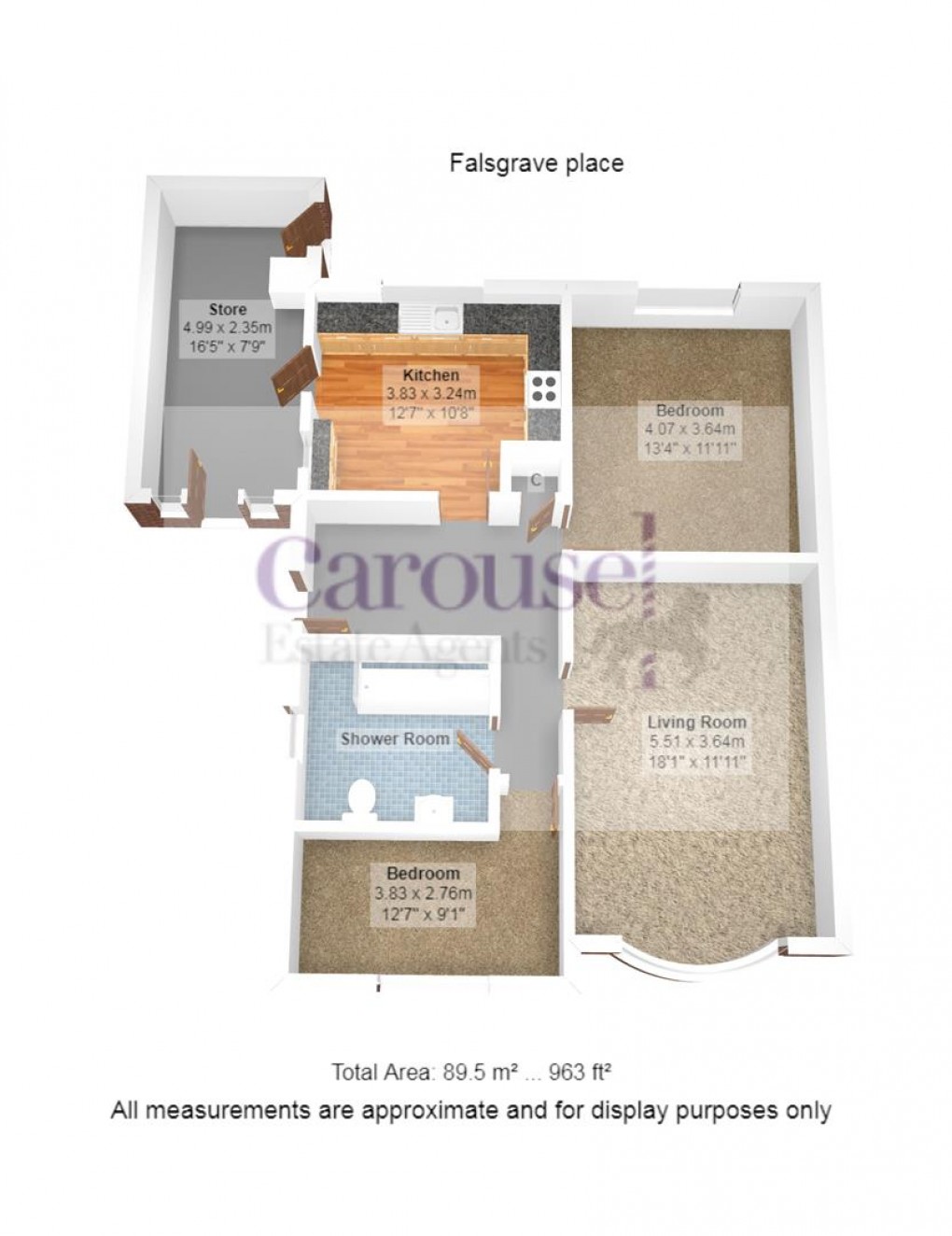 Floorplan for Falsgrave Place, Whickham, Newcastle Upon Tyne