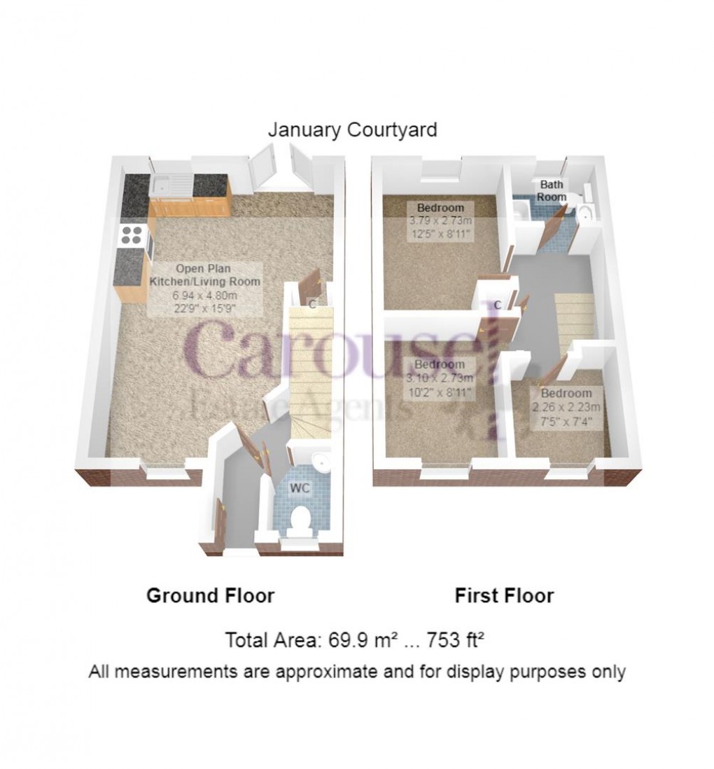 Floorplan for January Courtyard, The Staithes, Gateshead