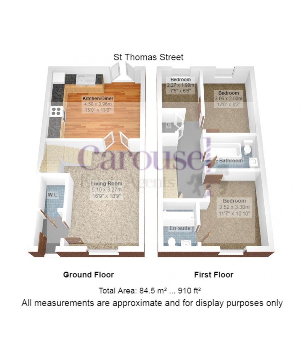 Floorplan for St. Thomas Street, Low Fell, Gateshead