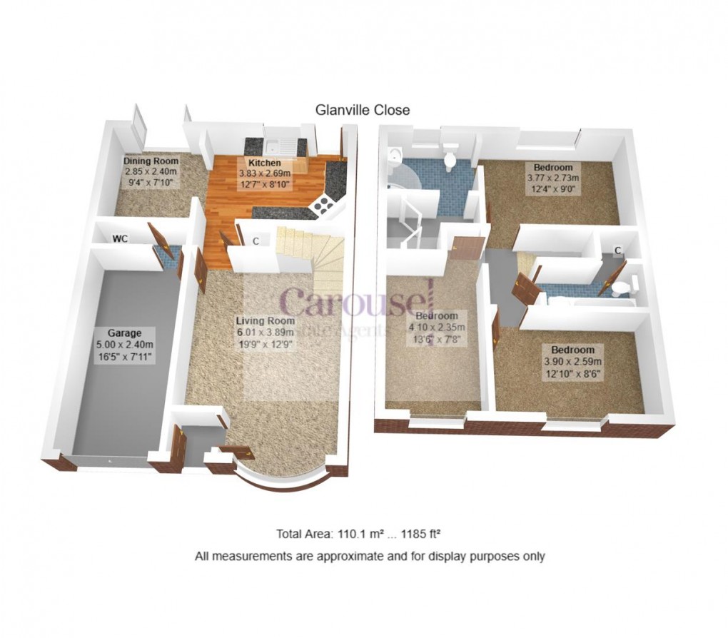 Floorplan for Glanville Close, Gateshead