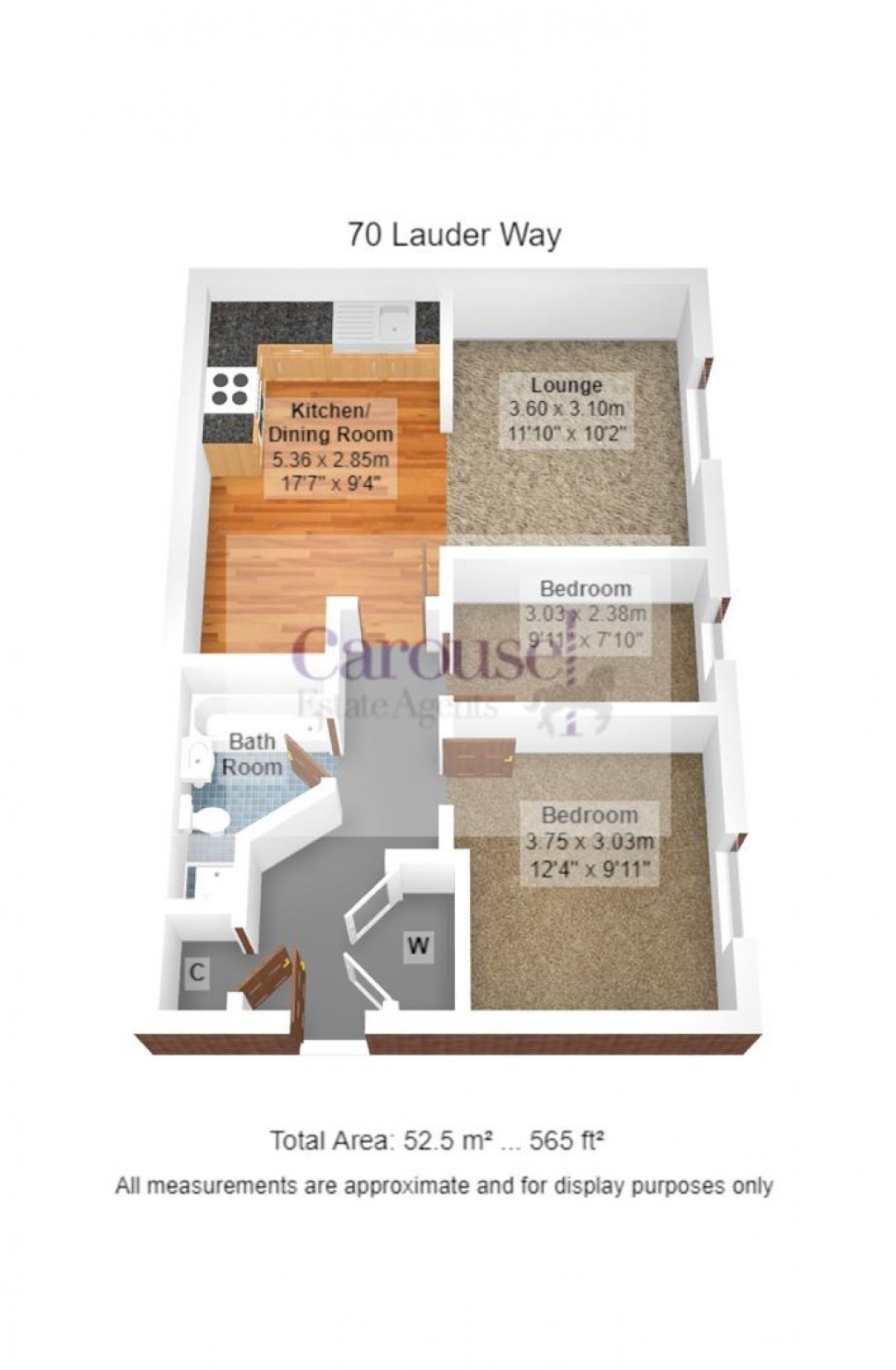 Floorplan for Lauder Way, Pelaw, Gateshead