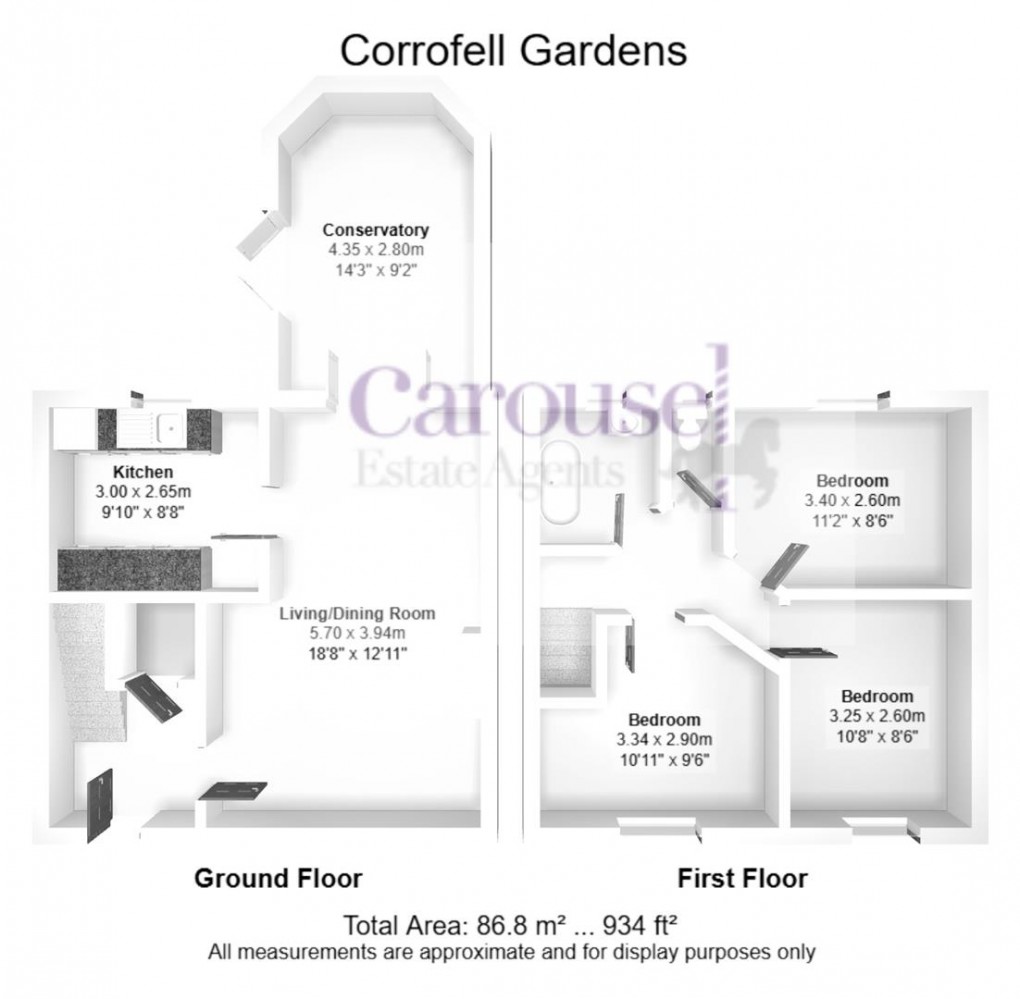 Floorplan for Corrofell Gardens, Gateshead