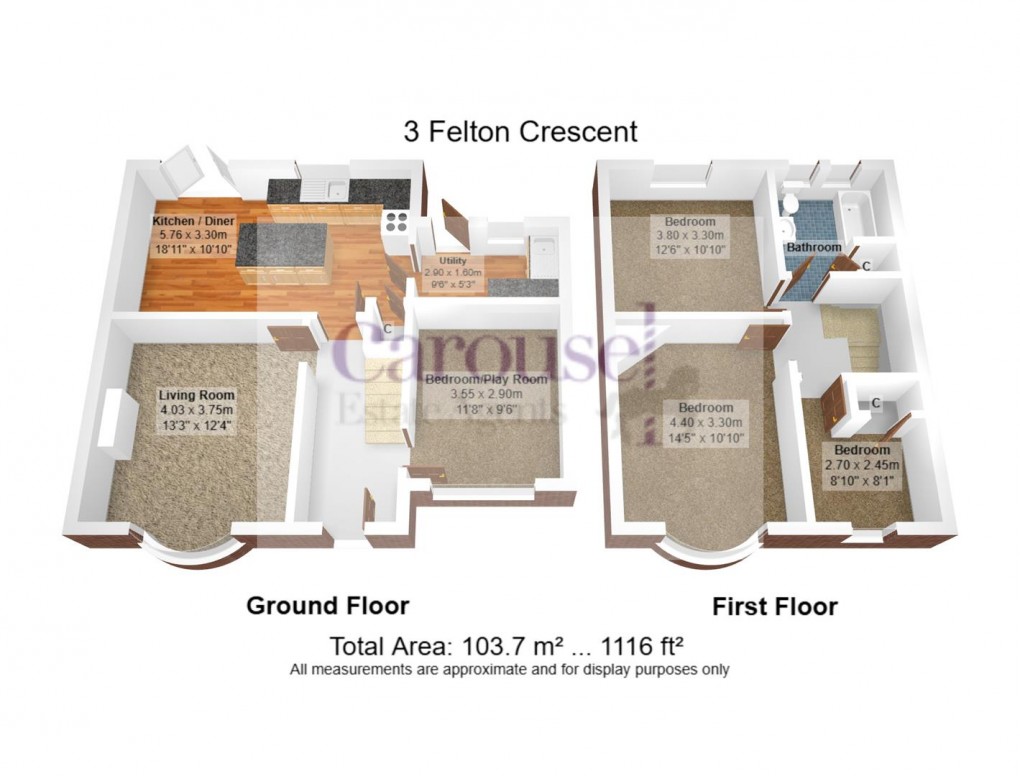 Floorplan for Felton Crescent, Gateshead