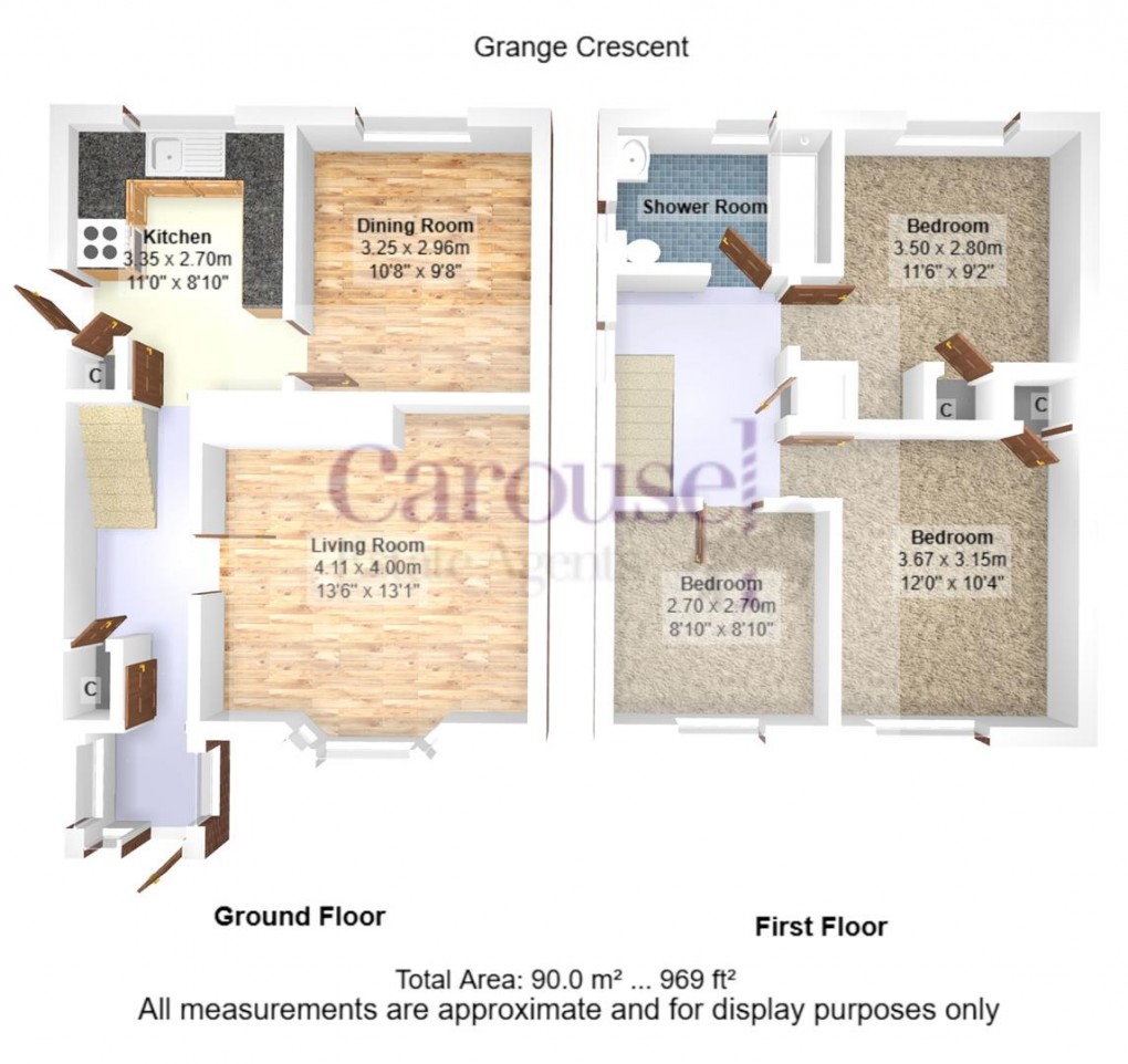 Floorplan for Grange Crescent, Gateshead