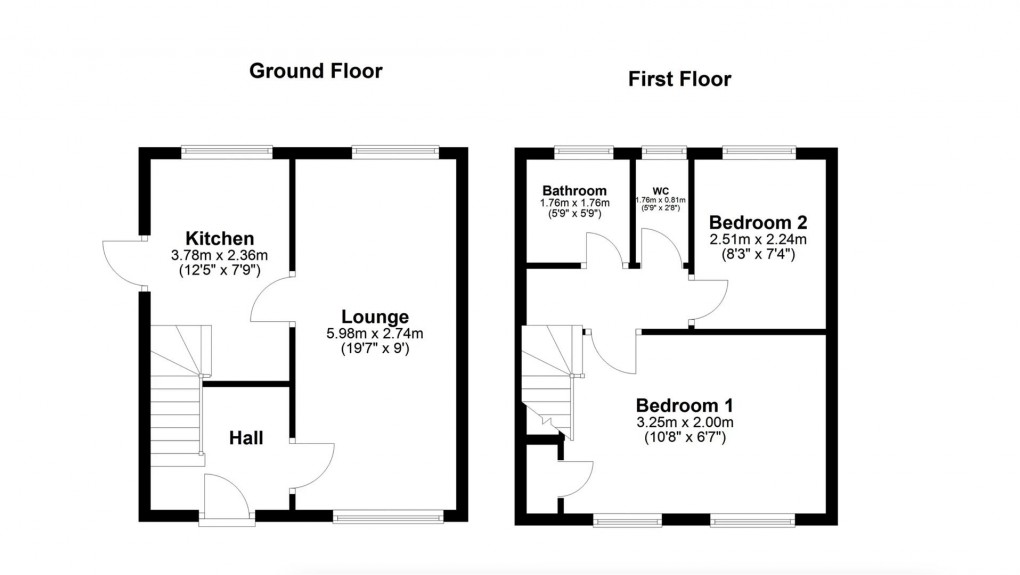 Floorplan for Bondene Avenue, Gateshead