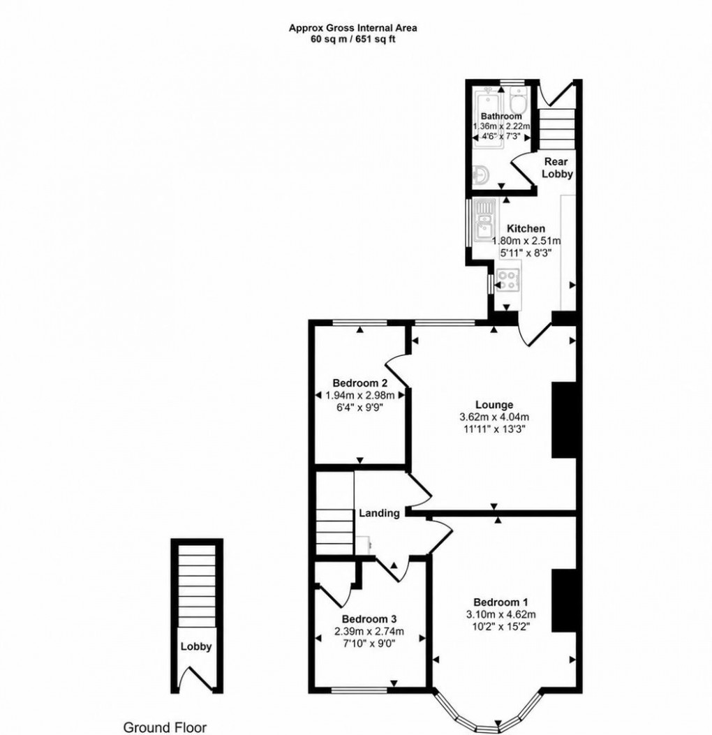 Floorplan for Saltwell Street, Gateshead